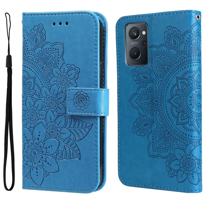 Estuche de cuero con tapa horizontal con estampado de flores de 7 pétalos, For Xiaomi Redmi Note 11 4G(Global), For Xiaomi Redmi Note 11 Pro 4G, For OPPO Realme 9i / A36 4G / A76 4G(Global), For OPPO Realme 9 Pro+, For OPPO Realme GT2 Pro              ...