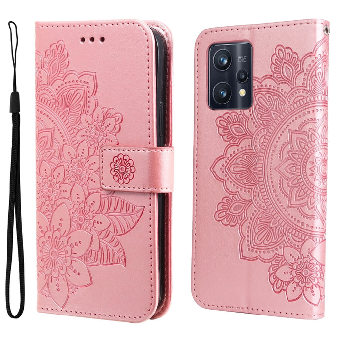 Estuche de cuero con tapa horizontal con estampado de flores de 7 pétalos, For Xiaomi Redmi Note 11 4G(Global), For Xiaomi Redmi Note 11 Pro 4G, For OPPO Realme 9i / A36 4G / A76 4G(Global), For OPPO Realme 9 Pro+, For OPPO Realme GT2 Pro              ...