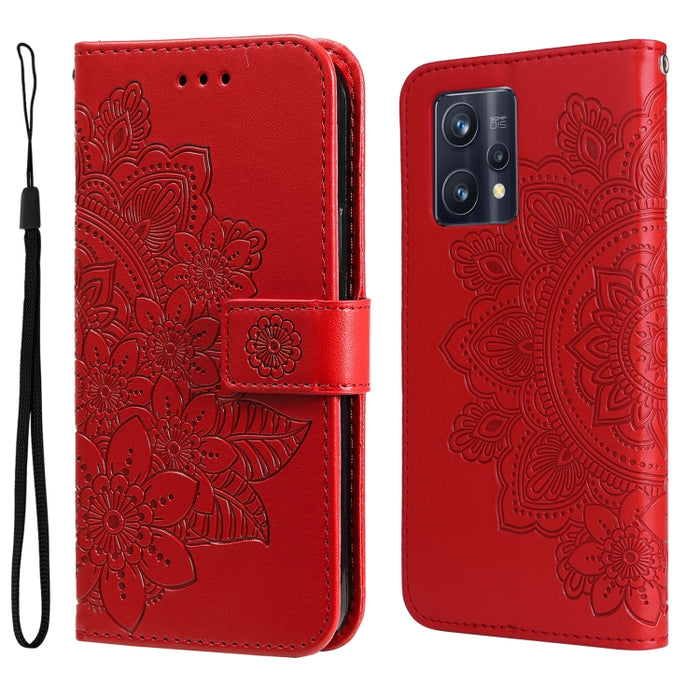 Estuche de cuero con tapa horizontal con estampado de flores de 7 pétalos, For Xiaomi Redmi Note 11 4G(Global), For Xiaomi Redmi Note 11 Pro 4G, For OPPO Realme 9i / A36 4G / A76 4G(Global), For OPPO Realme 9 Pro+, For OPPO Realme GT2 Pro              ...