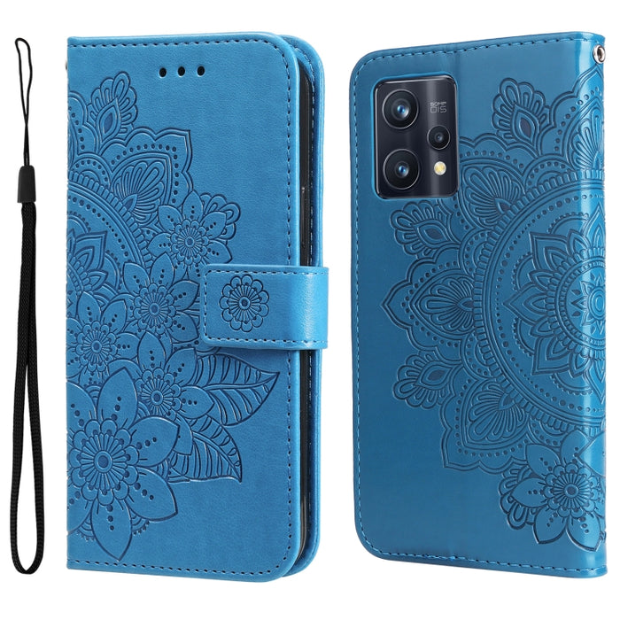 Estuche de cuero con tapa horizontal con estampado de flores de 7 pétalos, For Xiaomi Redmi Note 11 4G(Global), For Xiaomi Redmi Note 11 Pro 4G, For OPPO Realme 9i / A36 4G / A76 4G(Global), For OPPO Realme 9 Pro+, For OPPO Realme GT2 Pro              ...