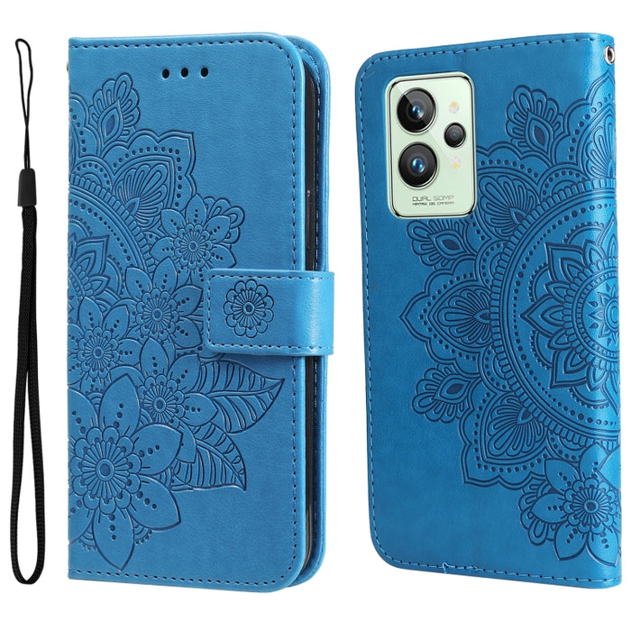 Estuche de cuero con tapa horizontal con estampado de flores de 7 pétalos, For Xiaomi Redmi Note 11 4G(Global), For Xiaomi Redmi Note 11 Pro 4G, For OPPO Realme 9i / A36 4G / A76 4G(Global), For OPPO Realme 9 Pro+, For OPPO Realme GT2 Pro              ...