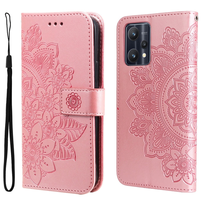 Estuche de cuero con tapa horizontal con estampado de flores de 7 pétalos, For Xiaomi Redmi Note 11 4G(Global), For Xiaomi Redmi Note 11 Pro 4G, For OPPO Realme 9i / A36 4G / A76 4G(Global), For OPPO Realme 9 Pro+, For OPPO Realme GT2 Pro              ...