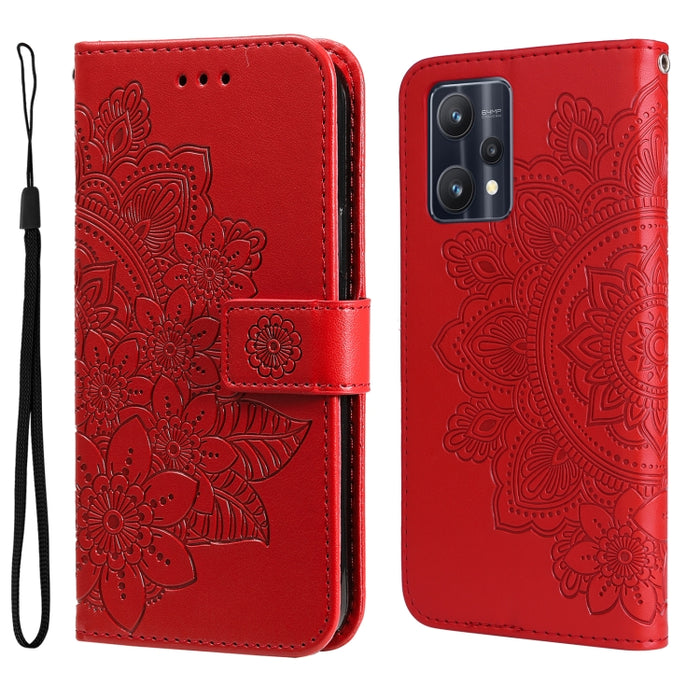 Estuche de cuero con tapa horizontal con estampado de flores de 7 pétalos, For Xiaomi Redmi Note 11 4G(Global), For Xiaomi Redmi Note 11 Pro 4G, For OPPO Realme 9i / A36 4G / A76 4G(Global), For OPPO Realme 9 Pro+, For OPPO Realme GT2 Pro              ...