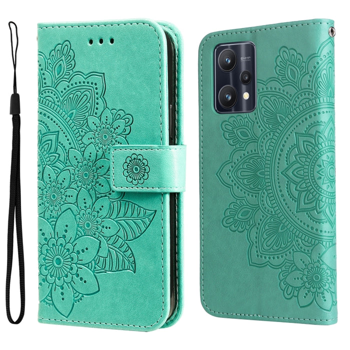 Estuche de cuero con tapa horizontal con estampado de flores de 7 pétalos, For Xiaomi Redmi Note 11 4G(Global), For Xiaomi Redmi Note 11 Pro 4G, For OPPO Realme 9i / A36 4G / A76 4G(Global), For OPPO Realme 9 Pro+, For OPPO Realme GT2 Pro              ...