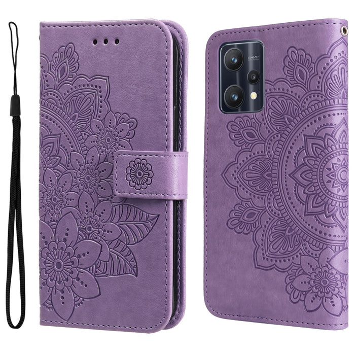 Estuche de cuero con tapa horizontal con estampado de flores de 7 pétalos, For Xiaomi Redmi Note 11 4G(Global), For Xiaomi Redmi Note 11 Pro 4G, For OPPO Realme 9i / A36 4G / A76 4G(Global), For OPPO Realme 9 Pro+, For OPPO Realme GT2 Pro              ...