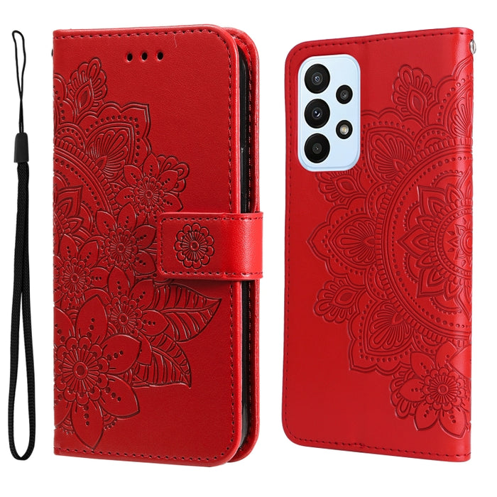 Estuche de cuero con tapa horizontal con estampado de flores de 7 pétalos, For Xiaomi Redmi Note 11 4G(Global), For Xiaomi Redmi Note 11 Pro 4G, For OPPO Realme 9i / A36 4G / A76 4G(Global), For OPPO Realme 9 Pro+, For OPPO Realme GT2 Pro              ...