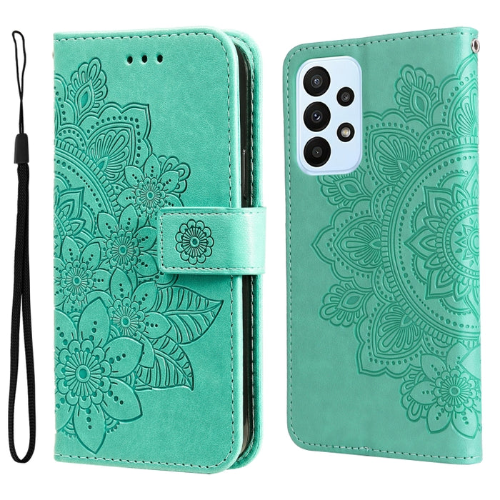 Estuche de cuero con tapa horizontal con estampado de flores de 7 pétalos, For Xiaomi Redmi Note 11 4G(Global), For Xiaomi Redmi Note 11 Pro 4G, For OPPO Realme 9i / A36 4G / A76 4G(Global), For OPPO Realme 9 Pro+, For OPPO Realme GT2 Pro              ...