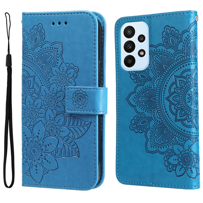 Estuche de cuero con tapa horizontal con estampado de flores de 7 pétalos, For Xiaomi Redmi Note 11 4G(Global), For Xiaomi Redmi Note 11 Pro 4G, For OPPO Realme 9i / A36 4G / A76 4G(Global), For OPPO Realme 9 Pro+, For OPPO Realme GT2 Pro              ...