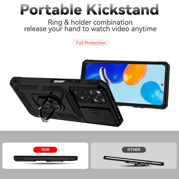 Estuche para teléfono con soporte deslizante Camshield, For Xiaomi Redmi Note 11 Global, For Xiaomi Redmi Note 11 Pro Global