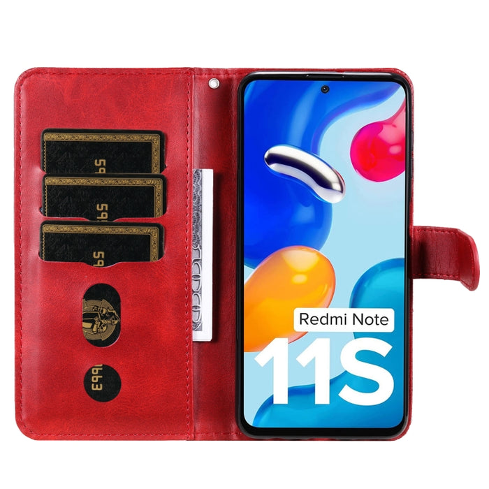 Estuche de cuero con tapa horizontal y cremallera con textura de becerro a la moda, For Xiaomi Redmi Note 11 4G(Global), For Xiaomi Redmi Note 11 Pro 4G, For OPPO Realme 9i/A36 4G/A96 4G/K10 4G/A76 4G / A36 4G / A76 4G(Global)                          ...