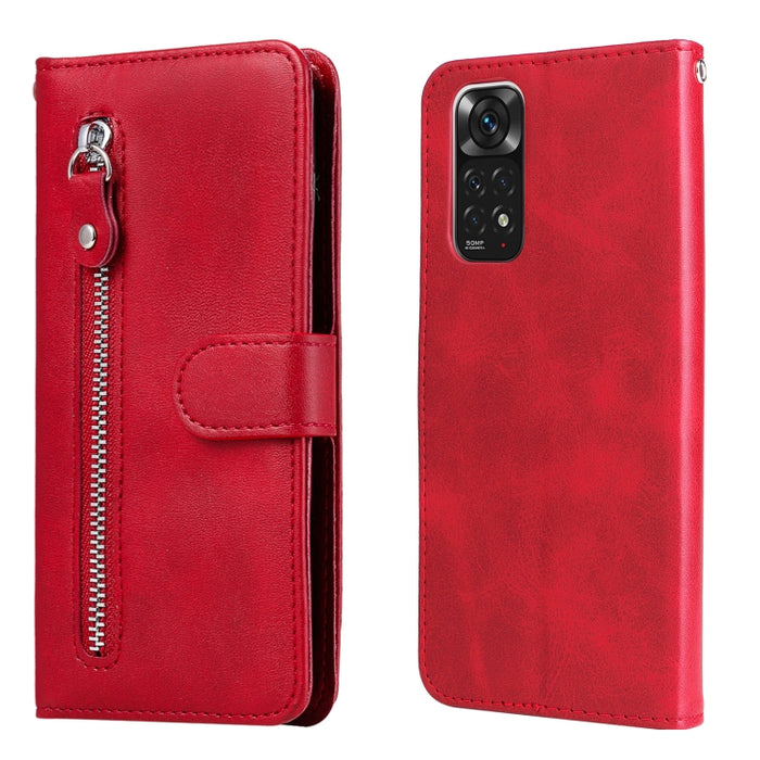 Estuche de cuero con tapa horizontal y cremallera con textura de becerro a la moda, For Xiaomi Redmi Note 11 4G(Global), For Xiaomi Redmi Note 11 Pro 4G, For OPPO Realme 9i/A36 4G/A96 4G/K10 4G/A76 4G / A36 4G / A76 4G(Global)                          ...