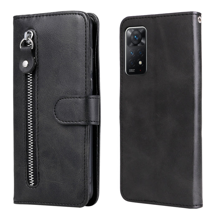 Estuche de cuero con tapa horizontal y cremallera con textura de becerro a la moda, For Xiaomi Redmi Note 11 4G(Global), For Xiaomi Redmi Note 11 Pro 4G, For OPPO Realme 9i/A36 4G/A96 4G/K10 4G/A76 4G / A36 4G / A76 4G(Global)                          ...