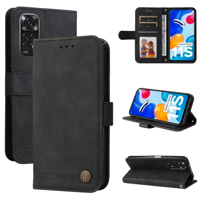 Skin Feel Life Tree Funda de cuero con tapa horizontal y botón de metal, For Xiaomi Redmi Note 11 4G(Global), For Xiaomi Redmi Note 11 Pro 4G, For OPPO Realme 9i / A36 4G / A76 4G(Global), For OPPO Realme GT2 Pro, For OPPO Realme 9 Pro+                ...