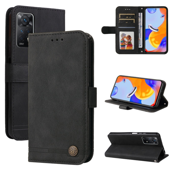 Skin Feel Life Tree Funda de cuero con tapa horizontal y botón de metal, For Xiaomi Redmi Note 11 4G(Global), For Xiaomi Redmi Note 11 Pro 4G, For OPPO Realme 9i / A36 4G / A76 4G(Global), For OPPO Realme GT2 Pro, For OPPO Realme 9 Pro+                ...