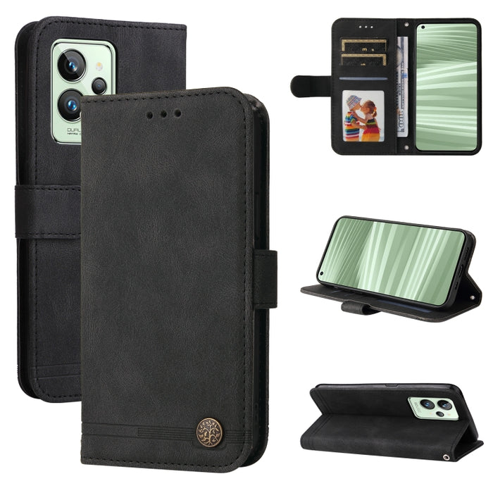 Skin Feel Life Tree Funda de cuero con tapa horizontal y botón de metal, For Xiaomi Redmi Note 11 4G(Global), For Xiaomi Redmi Note 11 Pro 4G, For OPPO Realme 9i / A36 4G / A76 4G(Global), For OPPO Realme GT2 Pro, For OPPO Realme 9 Pro+                ...