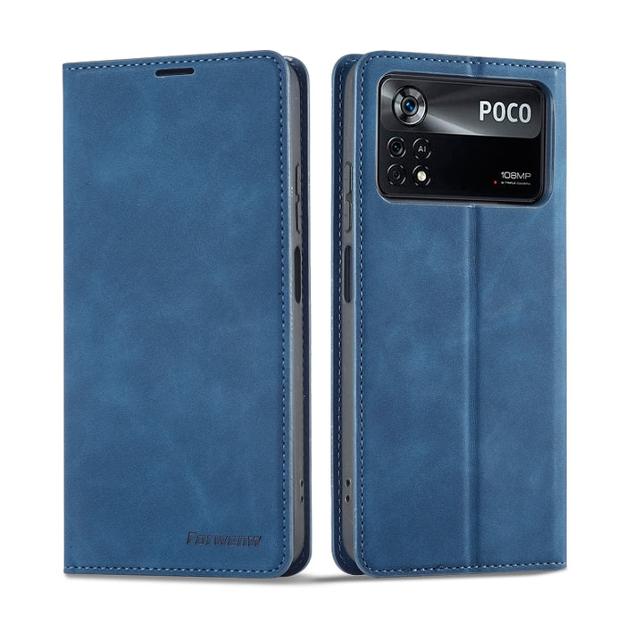Forwenw Dream Series Funda para teléfono de cuero con fuerte magnetismo y borde de aceite, For Xiaomi Poco X4 Pro 5G, For Xiaomi Redmi Note 11 4G Global, For Xiaomi Redmi Note 11 Pro 4G Global