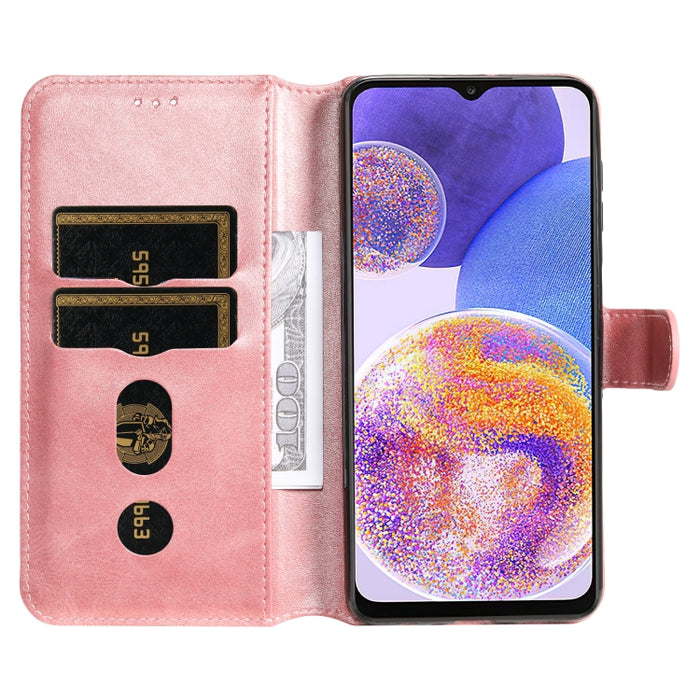 Estuche de cuero con tapa horizontal PU + TPU con textura clásica de becerro, For Samsung Galaxy A23 4G/M23/F23, For vivo Y15S 2021/Y15A, For Xiaomi Poco M4 Pro, For Xiaomi Poco X4 Pro 5G, For OPPO Find X5, For OPPO Find X5 Pro