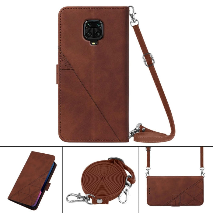 Estuche para teléfono de cuero con tapa en relieve 3D Crossbody, For Xiaomi Redmi Note 9 Pro/9 Pro Max/9S, For Xiaomi Redmi Note 9T, For Xiaomi Redmi Note 10 5G/10T 5G, For Xiaomi Redmi Note 10S / 10 4G, For Xiaomi Redmi Note 11 4G/Redmi 10/10 Prime   ...