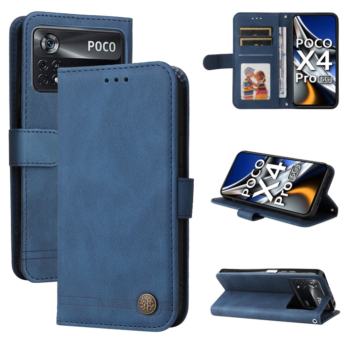 Skin Feel Life Tree Funda de piel para teléfono con botón de metal, For Xiaomi Redmi 10C 4G / Redmi 10 India Version, For Xiaomi Poco X4 Pro 5G, For Honor 50 SE / nova 9 SE, For OPPO Find X5, For OPPO Find X5 Pro