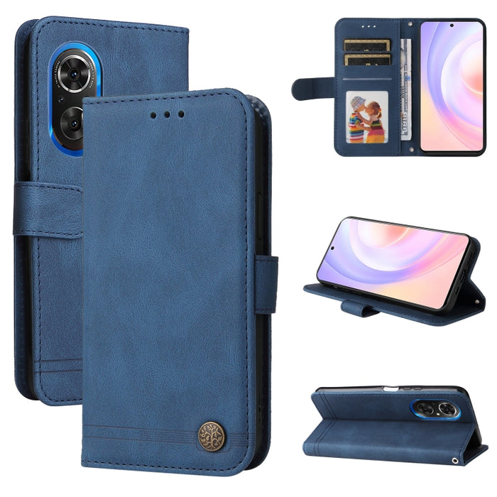 Skin Feel Life Tree Funda de piel para teléfono con botón de metal, For Xiaomi Redmi 10C 4G / Redmi 10 India Version, For Xiaomi Poco X4 Pro 5G, For Honor 50 SE / nova 9 SE, For OPPO Find X5, For OPPO Find X5 Pro