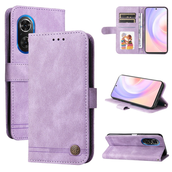 Skin Feel Life Tree Funda de piel para teléfono con botón de metal, For Xiaomi Redmi 10C 4G / Redmi 10 India Version, For Xiaomi Poco X4 Pro 5G, For Honor 50 SE / nova 9 SE, For OPPO Find X5, For OPPO Find X5 Pro