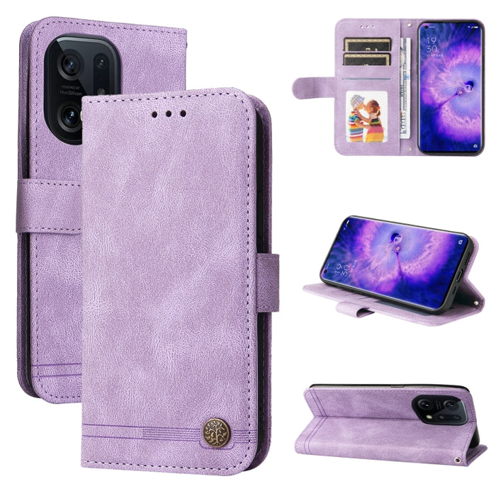 Skin Feel Life Tree Funda de piel para teléfono con botón de metal, For Xiaomi Redmi 10C 4G / Redmi 10 India Version, For Xiaomi Poco X4 Pro 5G, For Honor 50 SE / nova 9 SE, For OPPO Find X5, For OPPO Find X5 Pro