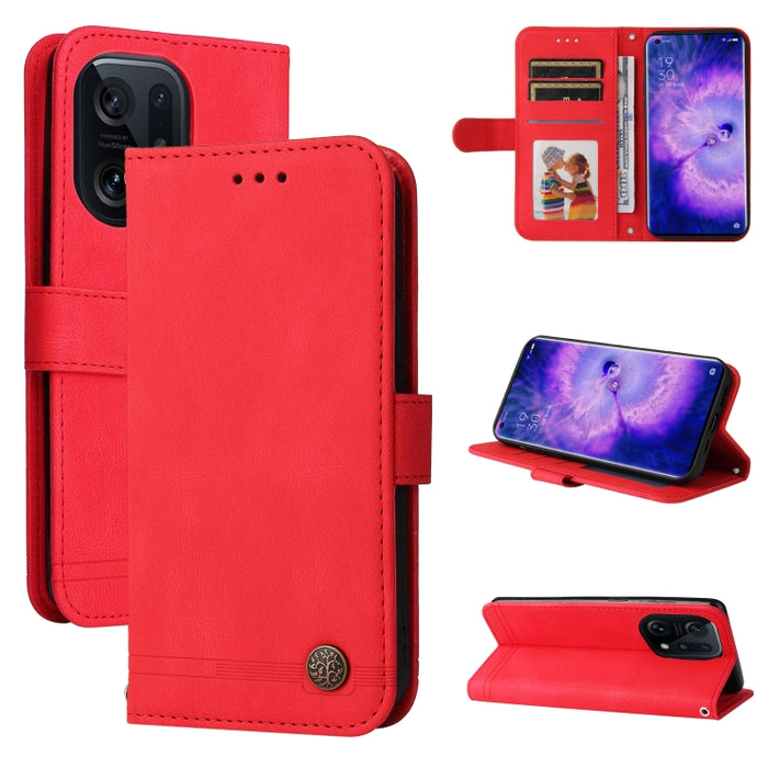 Skin Feel Life Tree Funda de piel para teléfono con botón de metal, For Xiaomi Redmi 10C 4G / Redmi 10 India Version, For Xiaomi Poco X4 Pro 5G, For Honor 50 SE / nova 9 SE, For OPPO Find X5, For OPPO Find X5 Pro