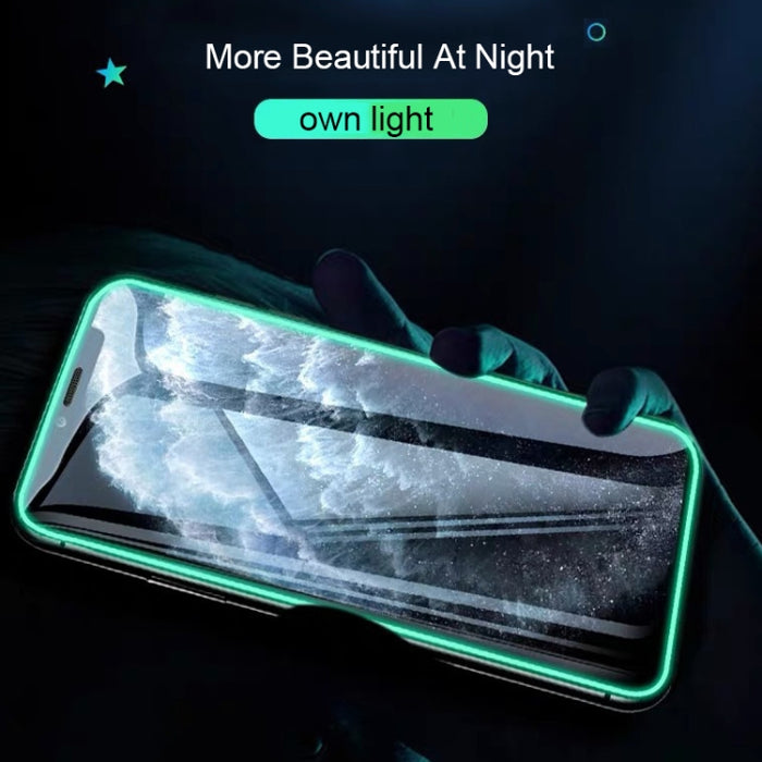 25 PCS Luminoso Airbag inastillable Película de vidrio templado
