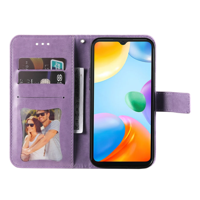 Estuche para teléfono de cuero con tapa en relieve de flores de 7 pétalos, For Xiaomi Redmi 10C 4G / Redmi 10 (India), For Xiaomi Poco X4 Pro 5G, For Honor 50 SE / Huawei nova 9 SE, For OPPO Find X5 Lite / Reno7 5G, For OPPO Find X5, For OPPO Find X5 P...