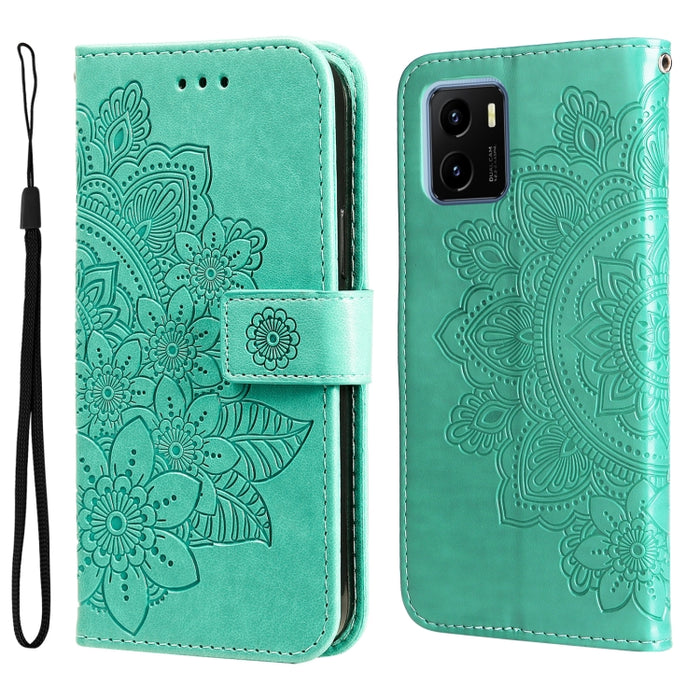 Estuche para teléfono de cuero con tapa en relieve de flores de 7 pétalos, For Xiaomi Redmi 10C 4G / Redmi 10 (India), For Xiaomi Poco X4 Pro 5G, For Honor 50 SE / Huawei nova 9 SE, For OPPO Find X5 Lite / Reno7 5G, For OPPO Find X5, For OPPO Find X5 P...