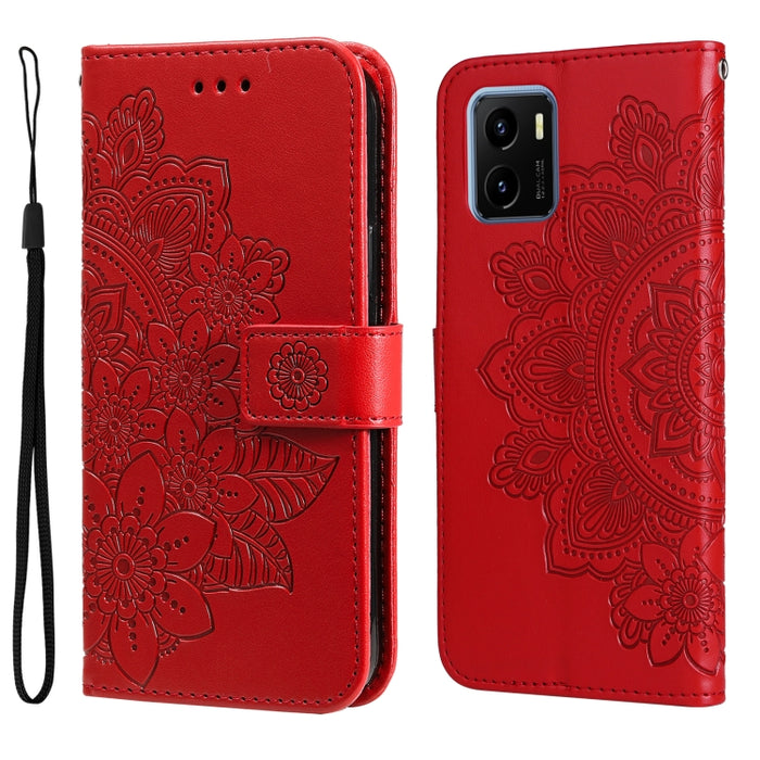 Estuche para teléfono de cuero con tapa en relieve de flores de 7 pétalos, For Xiaomi Redmi 10C 4G / Redmi 10 (India), For Xiaomi Poco X4 Pro 5G, For Honor 50 SE / Huawei nova 9 SE, For OPPO Find X5 Lite / Reno7 5G, For OPPO Find X5, For OPPO Find X5 P...