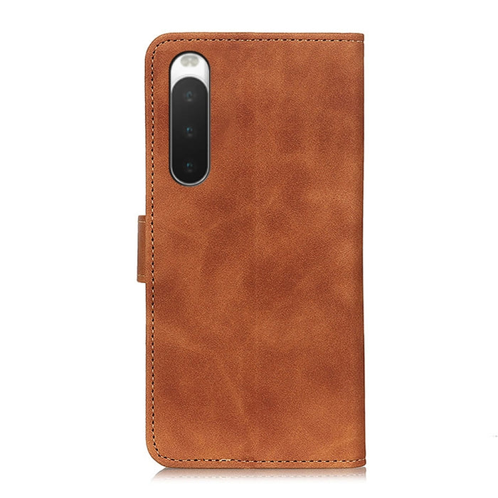 KHAZNEH Estuche para teléfono de cuero con tapa horizontal de textura retro, For Realme C31, For Realme GT Neo3, For Sony Xperia 10 IV, For Sony Xperia I  IV, For Xiaomi Redmi Note 11E, For vivo Y75 5G / Y55 5G