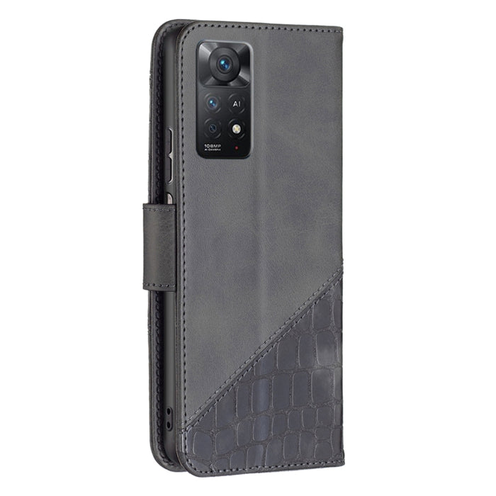 Estuche de cuero con textura de cocodrilo en color a juego, For Xiaomi Redmi Note 11 Pro International