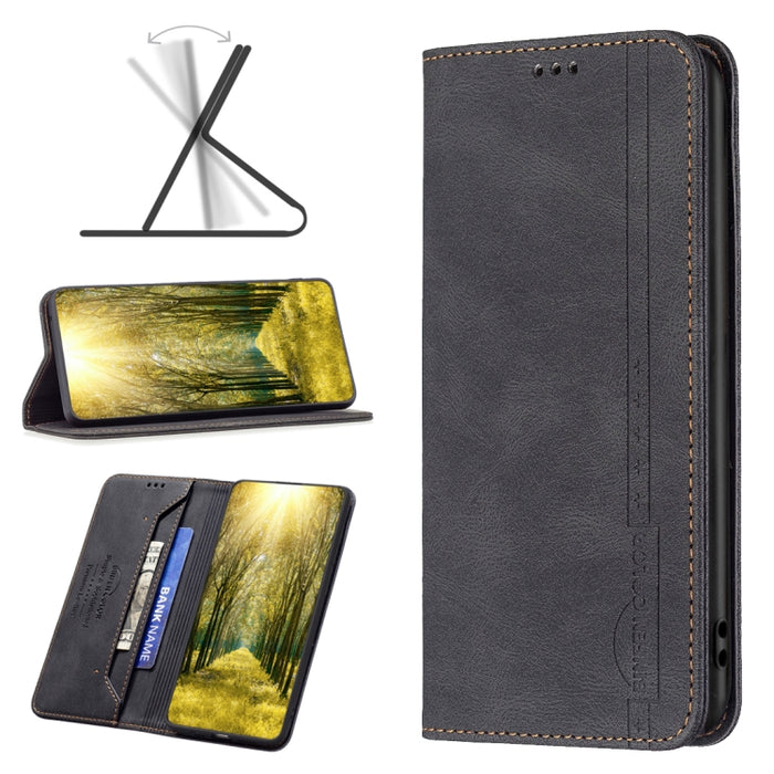 Estuche de teléfono de cuero antirrobo con bloqueo RFID magnético, For OnePlus 10 Pro 5G, For OPPO Realme GT Neo3, For Google Pixel 7 5G, For Xiaomi Redmi 10 5G / Note 11E, For Xiaomi Redmi 10C