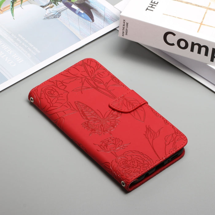 Skin Feel Butterfly Peony Estuche para teléfono de cuero en relieve, For Xiaomi Redmi 8 / 8A, For Xiaomi Redmi 9, For Xiaomi Redmi 9A, For Xiaomi Redmi 9C, For Xiaomi Redmi 10 4G, For Xiaomi Redmi 10 5G / Note 11E, For Xiaomi Redmi 10C                 ...