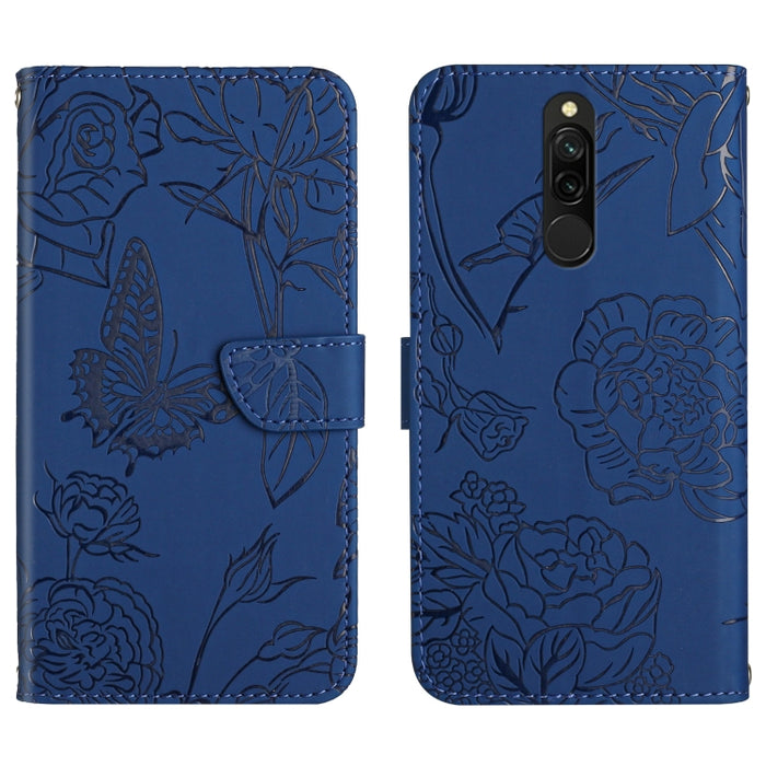 Skin Feel Butterfly Peony Estuche para teléfono de cuero en relieve, For Xiaomi Redmi 8 / 8A, For Xiaomi Redmi 9, For Xiaomi Redmi 9A, For Xiaomi Redmi 9C, For Xiaomi Redmi 10 4G, For Xiaomi Redmi 10 5G / Note 11E, For Xiaomi Redmi 10C                 ...
