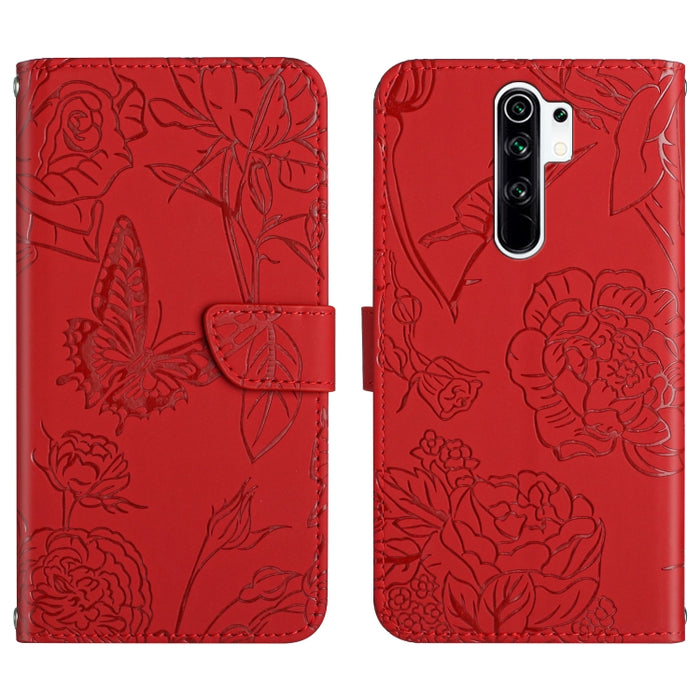 Skin Feel Butterfly Peony Estuche para teléfono de cuero en relieve, For Xiaomi Redmi 8 / 8A, For Xiaomi Redmi 9, For Xiaomi Redmi 9A, For Xiaomi Redmi 9C, For Xiaomi Redmi 10 4G, For Xiaomi Redmi 10 5G / Note 11E, For Xiaomi Redmi 10C                 ...