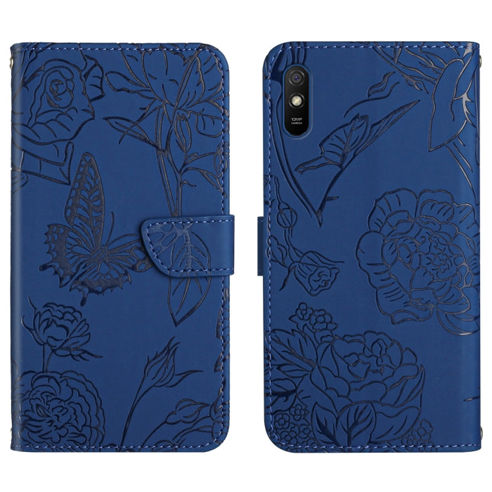 Skin Feel Butterfly Peony Estuche para teléfono de cuero en relieve, For Xiaomi Redmi 8 / 8A, For Xiaomi Redmi 9, For Xiaomi Redmi 9A, For Xiaomi Redmi 9C, For Xiaomi Redmi 10 4G, For Xiaomi Redmi 10 5G / Note 11E, For Xiaomi Redmi 10C                 ...