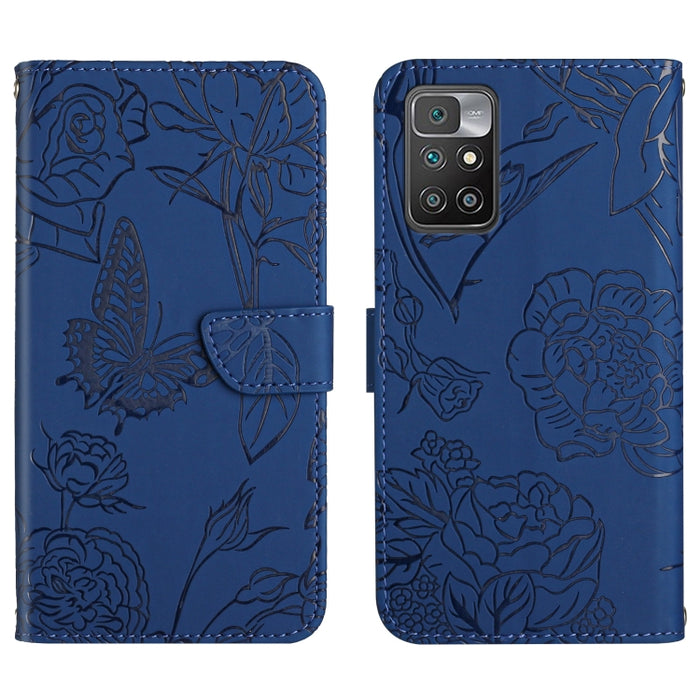 Skin Feel Butterfly Peony Estuche para teléfono de cuero en relieve, For Xiaomi Redmi 8 / 8A, For Xiaomi Redmi 9, For Xiaomi Redmi 9A, For Xiaomi Redmi 9C, For Xiaomi Redmi 10 4G, For Xiaomi Redmi 10 5G / Note 11E, For Xiaomi Redmi 10C                 ...