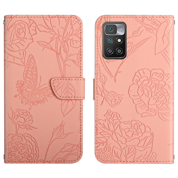 Skin Feel Butterfly Peony Estuche para teléfono de cuero en relieve, For Xiaomi Redmi 8 / 8A, For Xiaomi Redmi 9, For Xiaomi Redmi 9A, For Xiaomi Redmi 9C, For Xiaomi Redmi 10 4G, For Xiaomi Redmi 10 5G / Note 11E, For Xiaomi Redmi 10C                 ...
