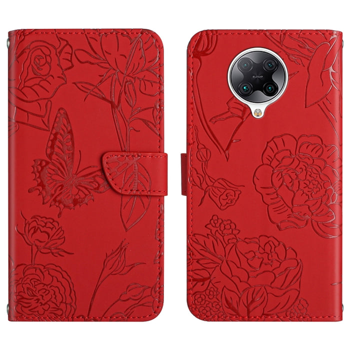 Skin Feel Butterfly Peony Estuche para teléfono de cuero en relieve, For Xiaomi Redmi 8 / 8A, For Xiaomi Redmi 9, For Xiaomi Redmi 9A, For Xiaomi Redmi 9C, For Xiaomi Redmi 10 4G, For Xiaomi Redmi 10 5G / Note 11E, For Xiaomi Redmi 10C                 ...
