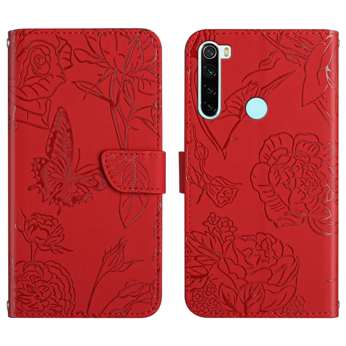 Skin Feel Butterfly Peony Estuche para teléfono de cuero en relieve, For Xiaomi Redmi 8 / 8A, For Xiaomi Redmi 9, For Xiaomi Redmi 9A, For Xiaomi Redmi 9C, For Xiaomi Redmi 10 4G, For Xiaomi Redmi 10 5G / Note 11E, For Xiaomi Redmi 10C                 ...