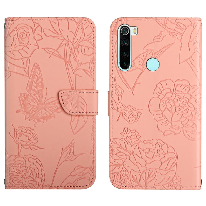 Skin Feel Butterfly Peony Estuche para teléfono de cuero en relieve, For Xiaomi Redmi 8 / 8A, For Xiaomi Redmi 9, For Xiaomi Redmi 9A, For Xiaomi Redmi 9C, For Xiaomi Redmi 10 4G, For Xiaomi Redmi 10 5G / Note 11E, For Xiaomi Redmi 10C                 ...