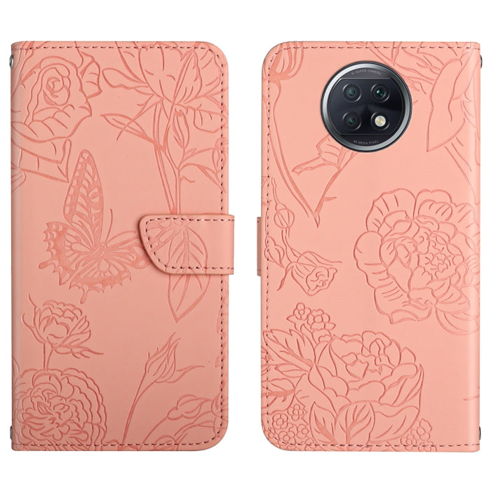 Skin Feel Butterfly Peony Estuche para teléfono de cuero en relieve, For Xiaomi Redmi 8 / 8A, For Xiaomi Redmi 9, For Xiaomi Redmi 9A, For Xiaomi Redmi 9C, For Xiaomi Redmi 10 4G, For Xiaomi Redmi 10 5G / Note 11E, For Xiaomi Redmi 10C                 ...