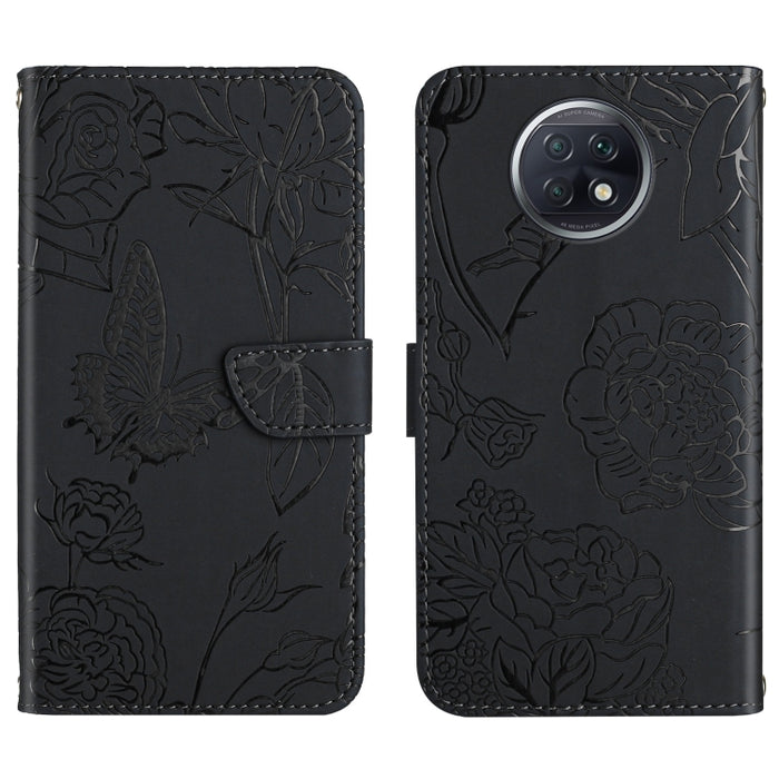 Skin Feel Butterfly Peony Estuche para teléfono de cuero en relieve, For Xiaomi Redmi 8 / 8A, For Xiaomi Redmi 9, For Xiaomi Redmi 9A, For Xiaomi Redmi 9C, For Xiaomi Redmi 10 4G, For Xiaomi Redmi 10 5G / Note 11E, For Xiaomi Redmi 10C                 ...