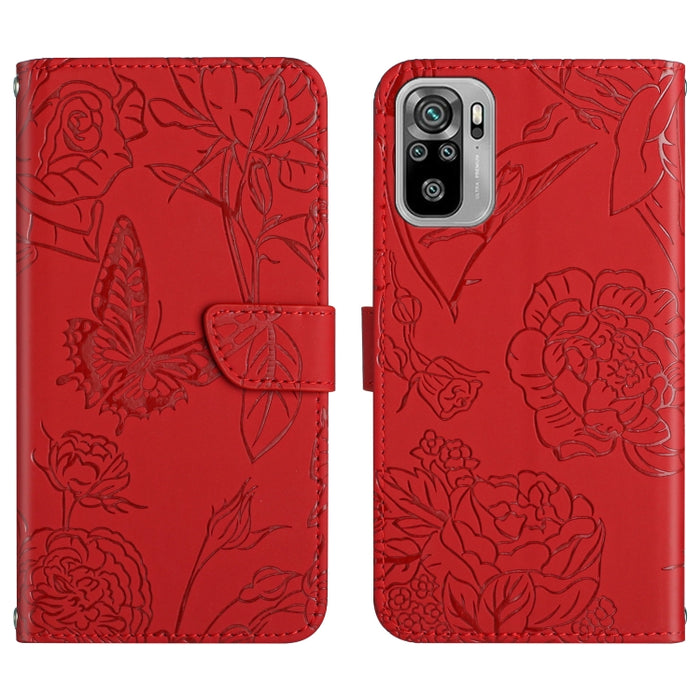 Skin Feel Butterfly Peony Estuche para teléfono de cuero en relieve, For Xiaomi Redmi 8 / 8A, For Xiaomi Redmi 9, For Xiaomi Redmi 9A, For Xiaomi Redmi 9C, For Xiaomi Redmi 10 4G, For Xiaomi Redmi 10 5G / Note 11E, For Xiaomi Redmi 10C                 ...