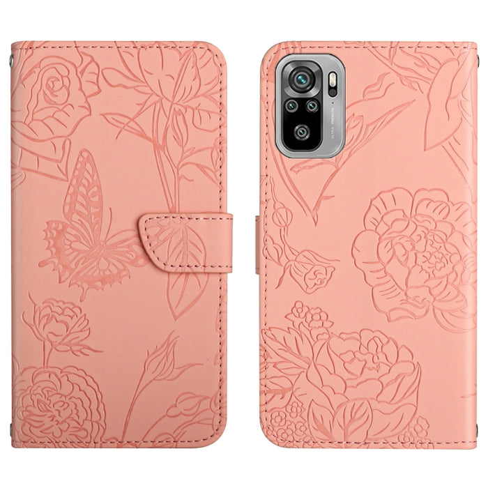Skin Feel Butterfly Peony Estuche para teléfono de cuero en relieve, For Xiaomi Redmi 8 / 8A, For Xiaomi Redmi 9, For Xiaomi Redmi 9A, For Xiaomi Redmi 9C, For Xiaomi Redmi 10 4G, For Xiaomi Redmi 10 5G / Note 11E, For Xiaomi Redmi 10C                 ...