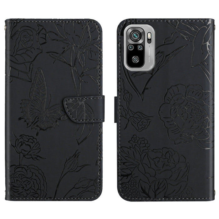 Skin Feel Butterfly Peony Estuche para teléfono de cuero en relieve, For Xiaomi Redmi 8 / 8A, For Xiaomi Redmi 9, For Xiaomi Redmi 9A, For Xiaomi Redmi 9C, For Xiaomi Redmi 10 4G, For Xiaomi Redmi 10 5G / Note 11E, For Xiaomi Redmi 10C                 ...