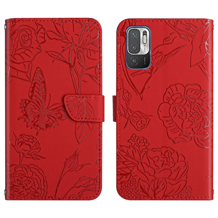 Skin Feel Butterfly Peony Estuche para teléfono de cuero en relieve, For Xiaomi Redmi 8 / 8A, For Xiaomi Redmi 9, For Xiaomi Redmi 9A, For Xiaomi Redmi 9C, For Xiaomi Redmi 10 4G, For Xiaomi Redmi 10 5G / Note 11E, For Xiaomi Redmi 10C                 ...