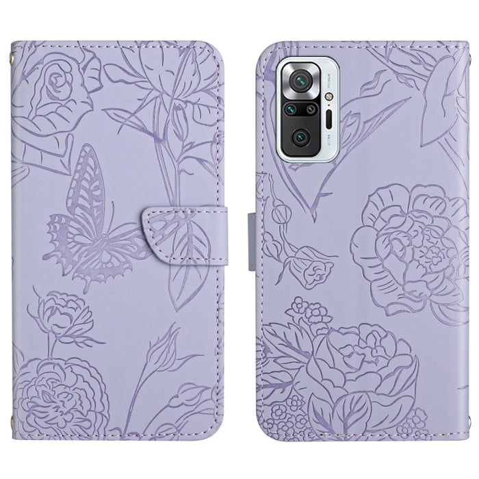 Skin Feel Butterfly Peony Estuche para teléfono de cuero en relieve, For Xiaomi Redmi 8 / 8A, For Xiaomi Redmi 9, For Xiaomi Redmi 9A, For Xiaomi Redmi 9C, For Xiaomi Redmi 10 4G, For Xiaomi Redmi 10 5G / Note 11E, For Xiaomi Redmi 10C                 ...